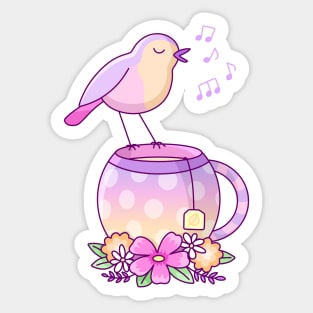 Tea Bird Sticker